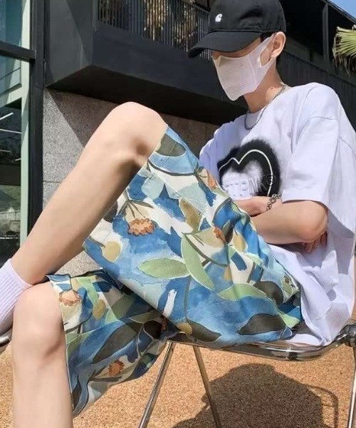 「CELENA BEATS」 ハーフパンツ L ネイビー メンズ_画像9