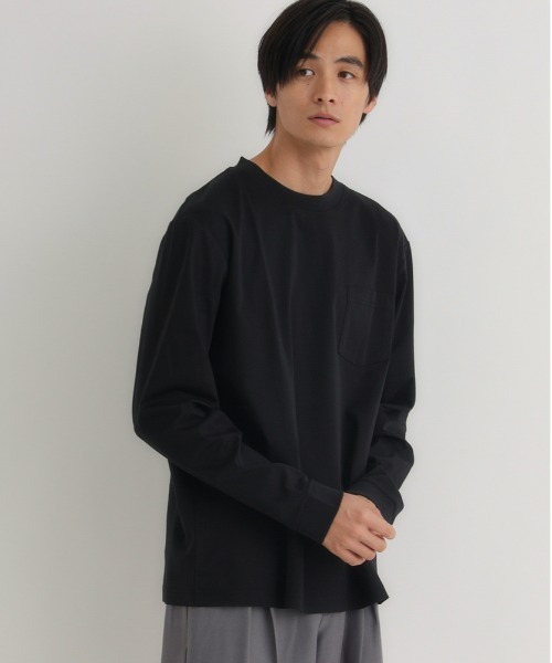 BACK NUMBER tシャツ 「BACK NUMBER」シルケット加工胸ポケットロング