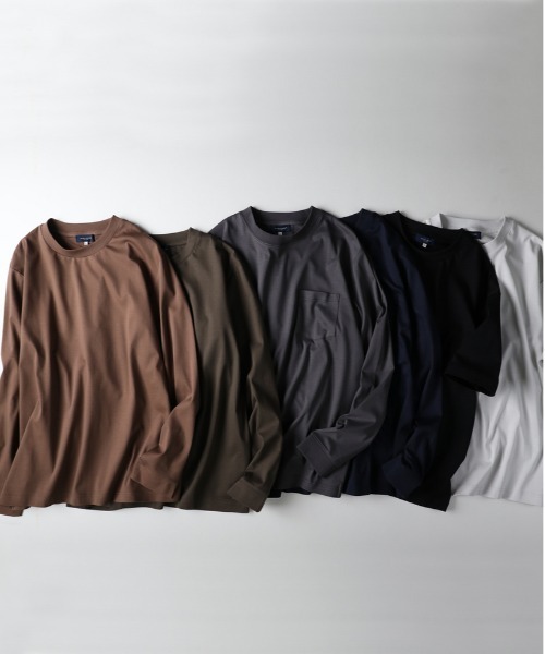 BACK NUMBER tシャツ 「BACK NUMBER」シルケット加工胸ポケットロング