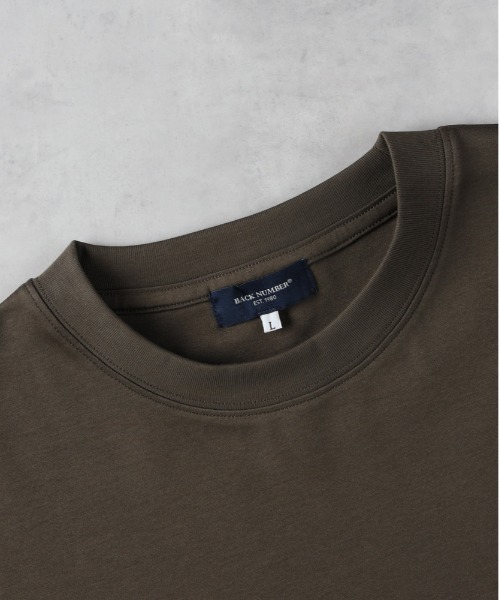BACK NUMBER tシャツ 「BACK NUMBER」シルケット加工胸ポケットロング