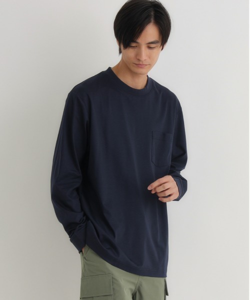 BACK NUMBER tシャツ 「BACK NUMBER」シルケット加工胸ポケットロング