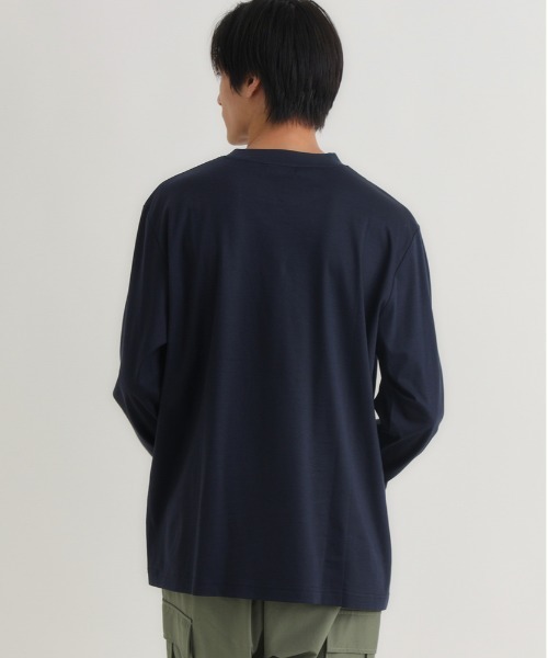 BACK NUMBER tシャツ 「BACK NUMBER」シルケット加工胸ポケットロング