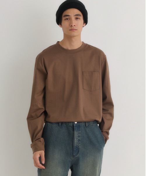 BACK NUMBER tシャツ 「BACK NUMBER」シルケット加工胸ポケットロング