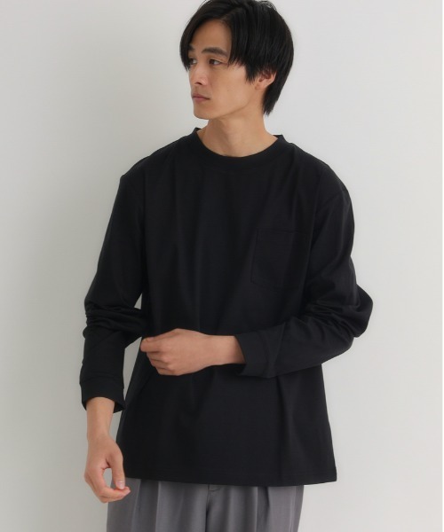 BACK NUMBER tシャツ 「BACK NUMBER」シルケット加工胸ポケットロング