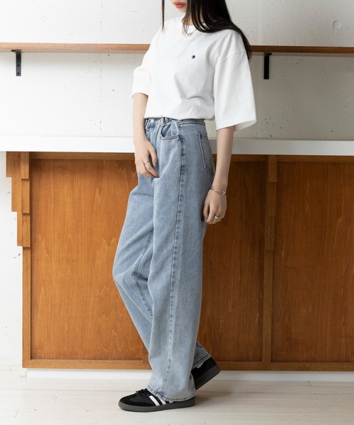 「POLO BCS」 半袖Tシャツ L ネイビー レディース_画像7