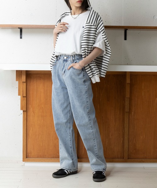 「POLO BCS」 半袖Tシャツ L ネイビー レディース_画像8