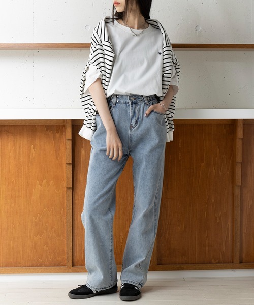 「POLO BCS」 半袖Tシャツ L ネイビー レディース_画像9