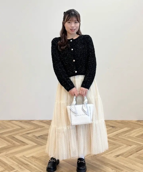Maison de FLEUR（メゾンドフルール） トートバッグ スカーフ付きボア