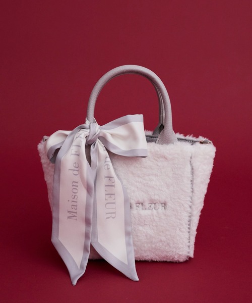 Maison de FLEUR（メゾンドフルール） トートバッグ 小さめ スカーフ