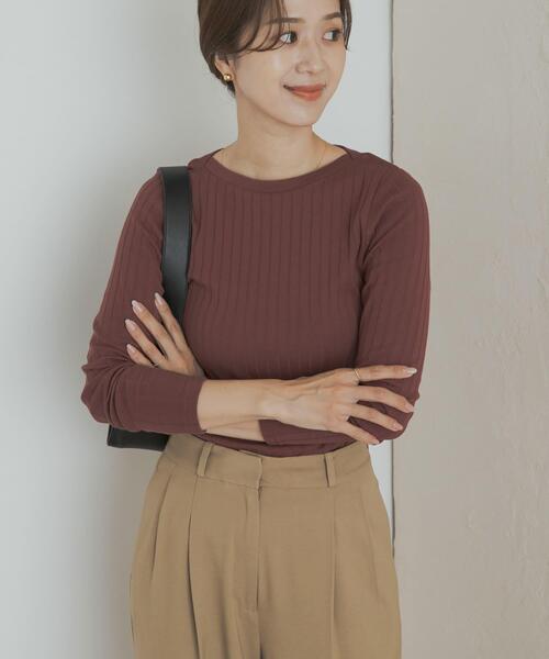 ANNE-VALERIE HASH ブラウン 長袖 カットソー M URBAN RESEARCH DOORS（アーバンリサーチドアーズ） tシャツ 針抜き