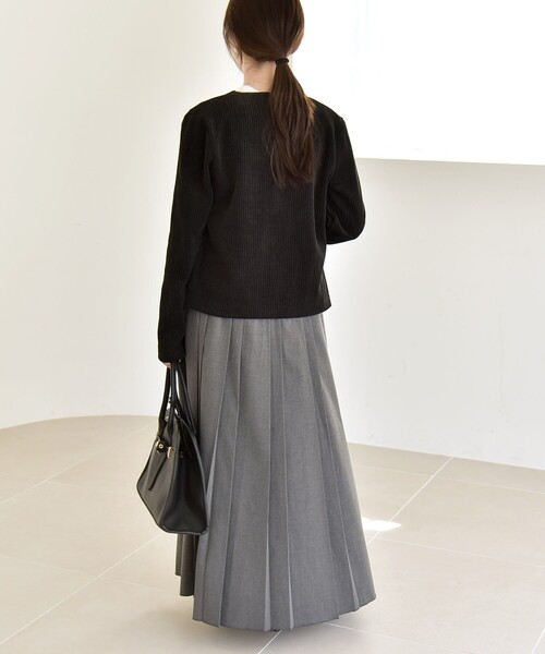 quaranciel スカート quaranciel: ランダム プリーツ マキシ スカート