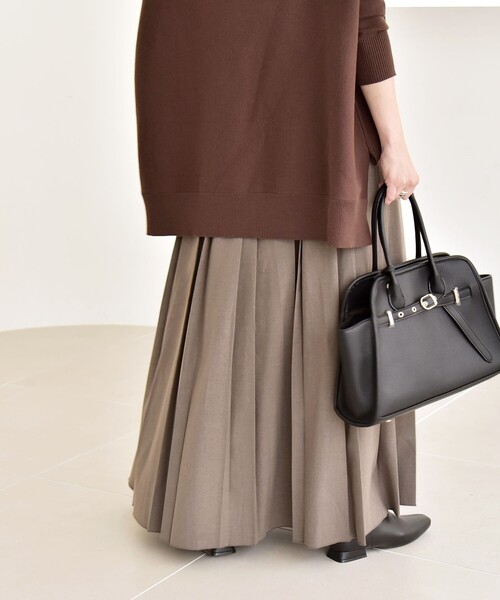 quaranciel スカート quaranciel: ランダム プリーツ マキシ スカート