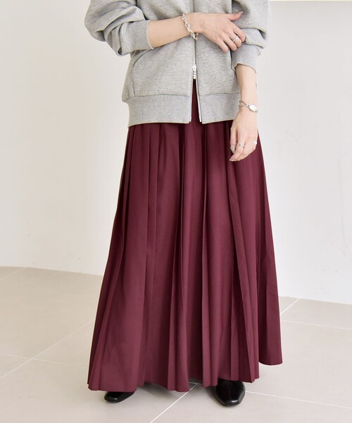 カランシエル（quaranciel）/quaranciel: ランダム プリーツ マキシ スカート quaranciel スカート quaranciel: ランダム プリーツ マキシ スカート