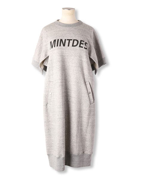 「mintdesigns」 半袖ワンピース 2 グレー レディース_画像6