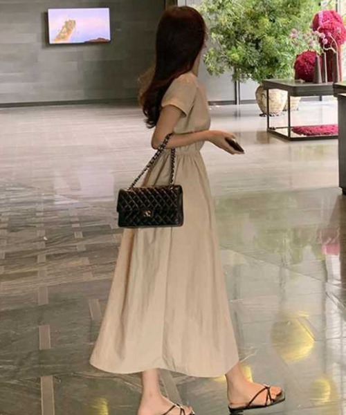 「a lot of love」 半袖ワンピース FREE ブラック レディース_画像8