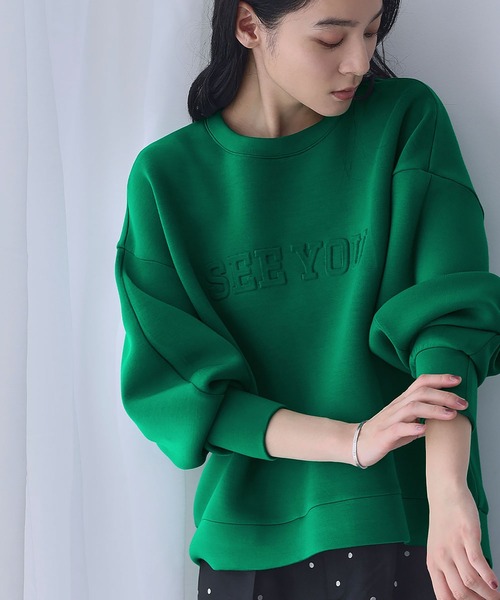 ELFRANK トレーナー スウェット 「2025AW」エンボス加工 英字 ロゴ