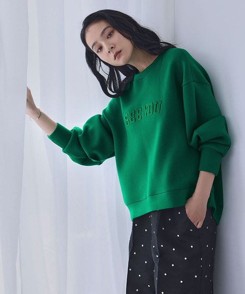 ELFRANK トレーナー スウェット 「2025AW」エンボス加工 英字 ロゴ