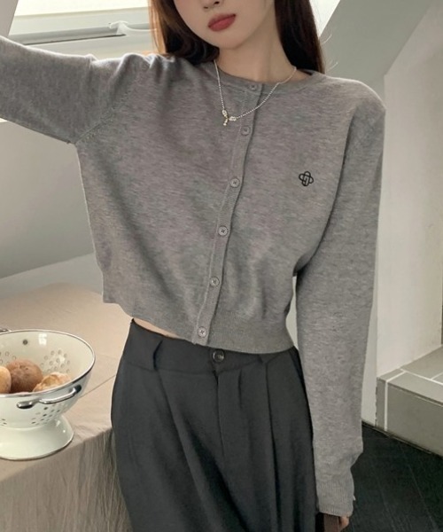 カーディガン コンパクトクロップカーディガン レディース : ZOZOTOWN