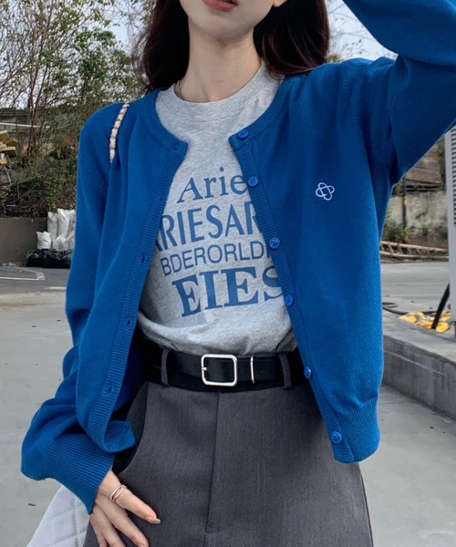   Jeans スリム クロップ カーディガン Sサイズ カーディガン コンパクトクロップカーディガン レディース : ZOZOTOWN