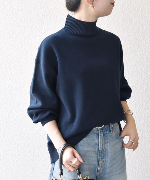 SHIPS any ニット セーター any:「洗濯機可能」ハイネック ボリューム