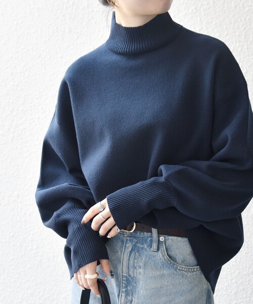 SHIPS any ニット セーター any:「洗濯機可能」ハイネック ボリューム