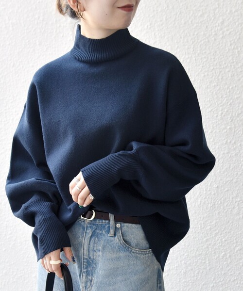 SHIPS any ニット セーター any:「洗濯機可能」ハイネック ボリューム