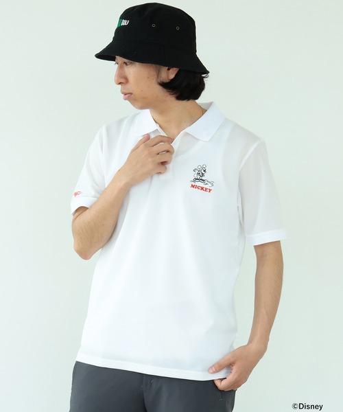 「BEAMS GOLF」 半袖ポロシャツ MEDIUM グリーン メンズの画像