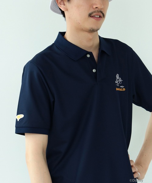 「BEAMS GOLF」 半袖ポロシャツ MEDIUM グリーン メンズの画像