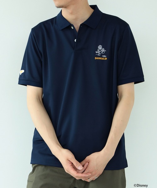 「BEAMS GOLF」 半袖ポロシャツ MEDIUM グリーン メンズの画像
