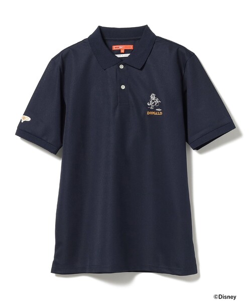 「BEAMS GOLF」 半袖ポロシャツ MEDIUM グリーン メンズの画像