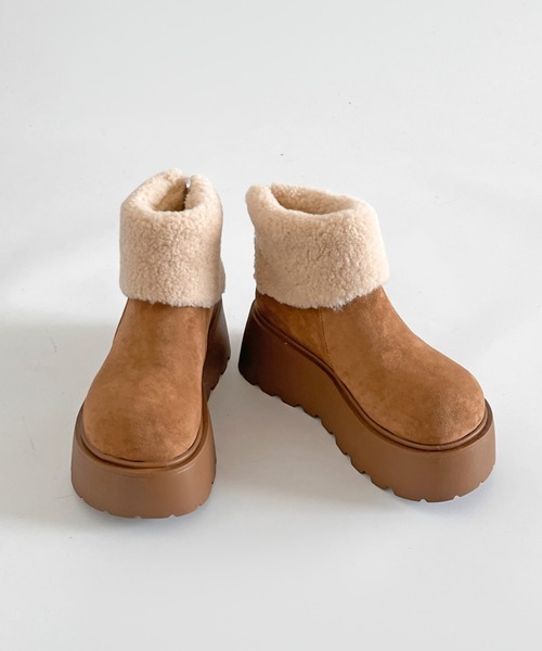 Shoes in Closet ブーツ 厚底 プラットフォーム シンプル ショート