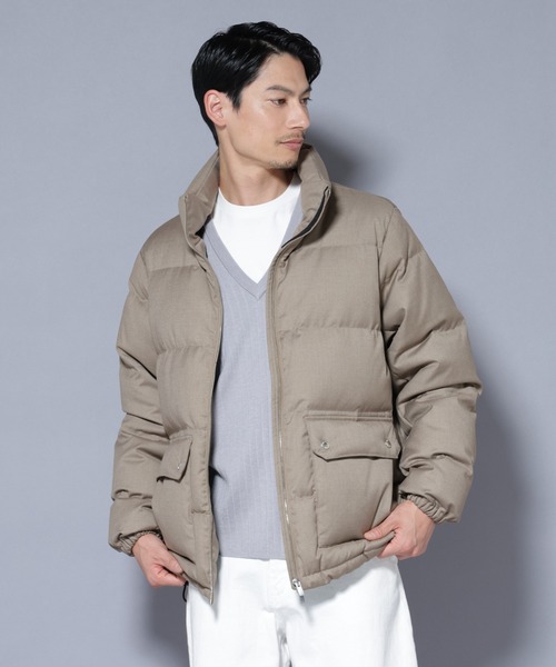 NANO universe ダウンジャケット ダウン DELEGANTE エアリーサキソニー