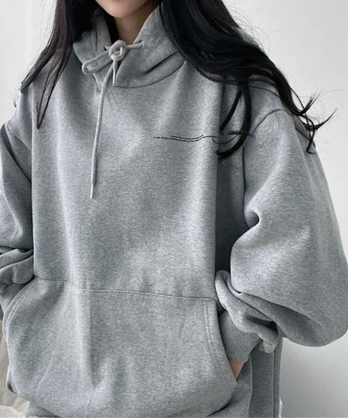 パーカー 月 ムーンモチーフバックプリント スウェットパーカー/韓国 ストリート オーバービッグサイズ レディース | lulufa | 02