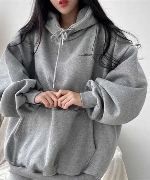 パーカー 月 ムーンモチーフバックプリント スウェットパーカー/韓国 ストリート オーバービッグサイズ レディース | lulufa | 03