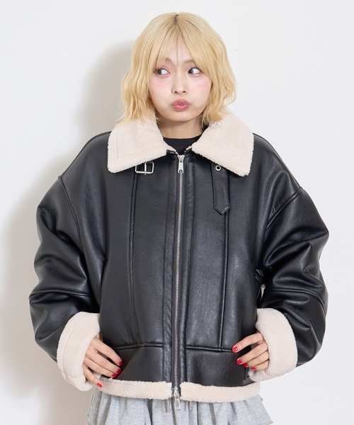 LOVETOXIC ブルゾン アウター ムートンブルゾン キッズ 子供服 女の子