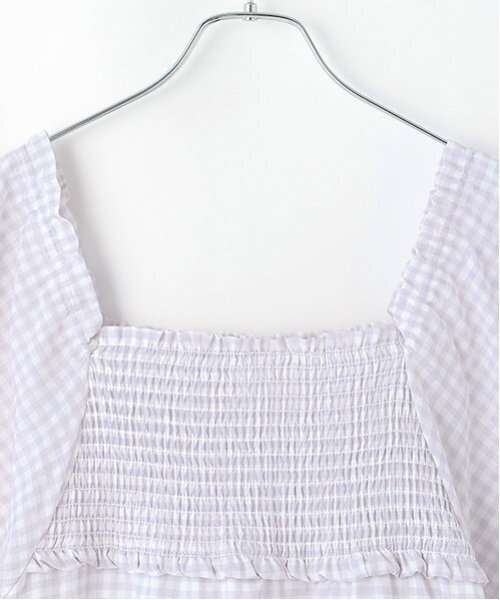 「petit main LIEN」 半袖ワンピース F ライトグレー レディース_画像7