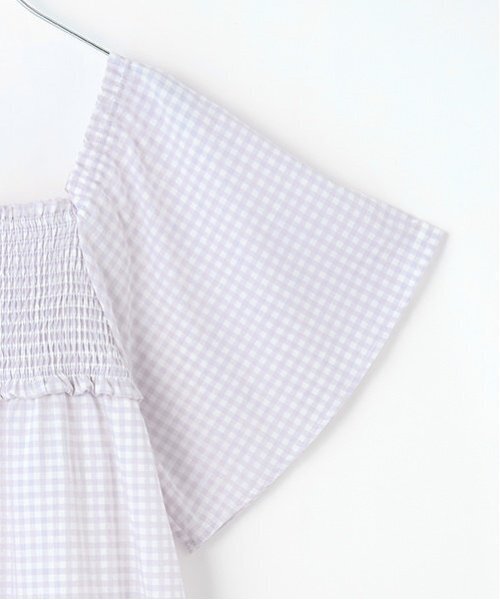 「petit main LIEN」 半袖ワンピース F ライトグレー レディース_画像8