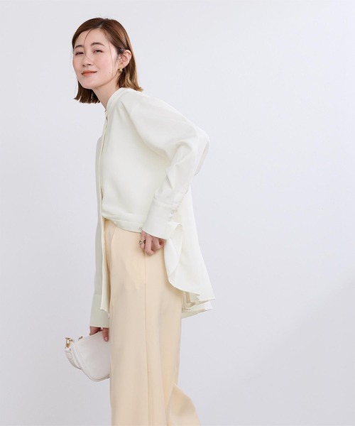 「ur's」 長袖ブラウス L グリーン レディース_画像7