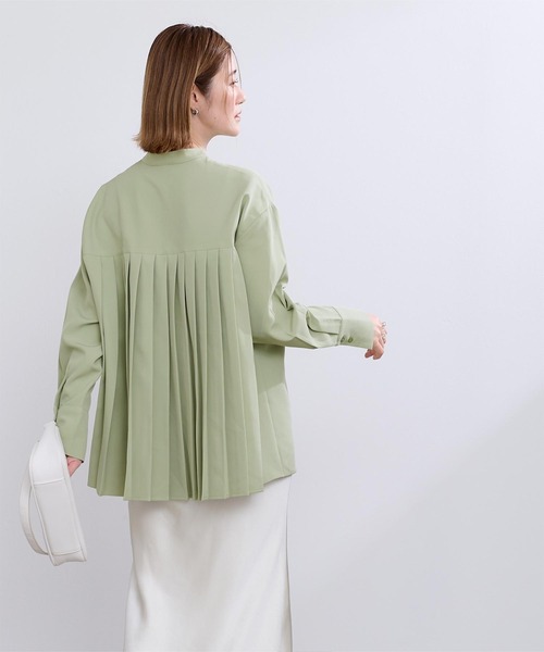 「ur's」 長袖ブラウス L グリーン レディース_画像9