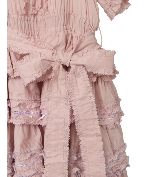 PINK HOUSE（ピンクハウス） ワンピース 配色フリル使いワンピース