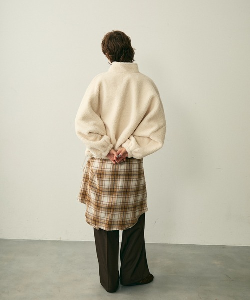 full/fill. ブルゾン アウター half zip boa pullover / ハーフジップ