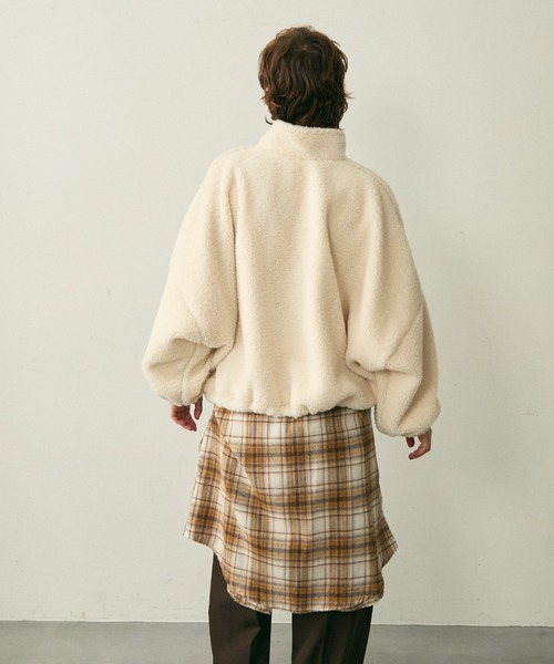 full/fill. ブルゾン アウター half zip boa pullover / ハーフジップ