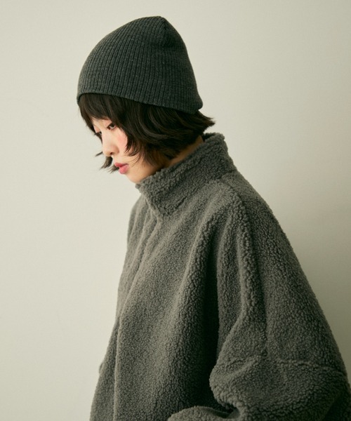 full/fill. ブルゾン アウター half zip boa pullover / ハーフジップ