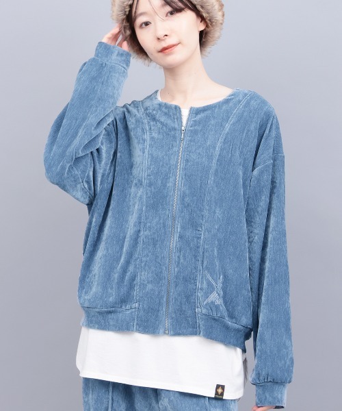 チチカカ（TITICACA） カーディガン マットモールジップカーディガン