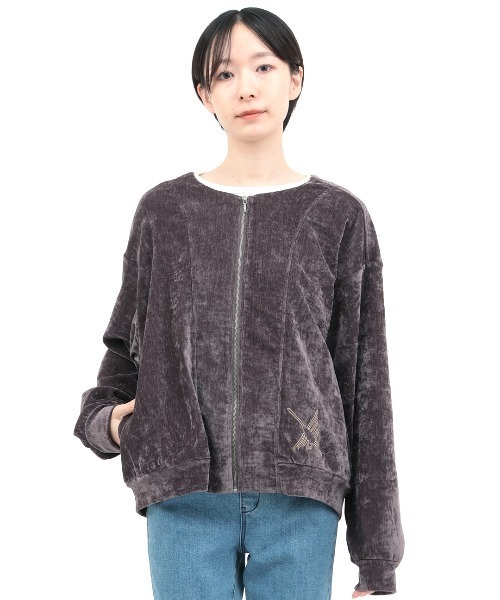チチカカ（TITICACA） カーディガン マットモールジップカーディガン
