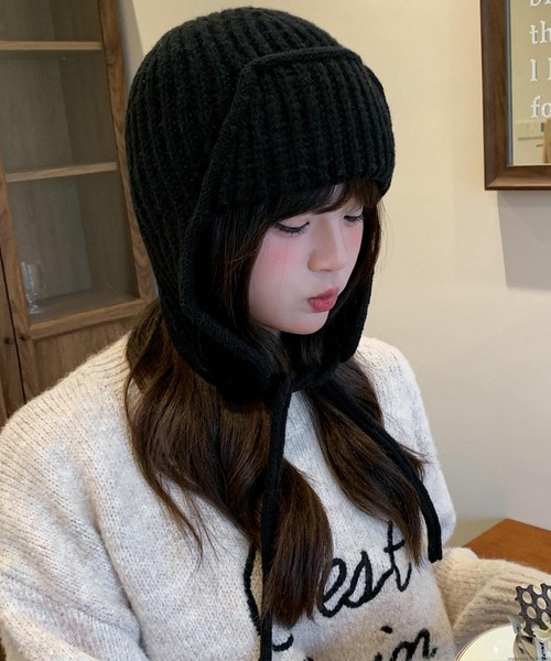 TONE SELECT GOODS ニット帽 ニットキャップ pur chouchou/耳当てつき
