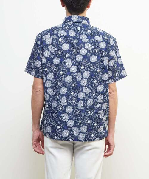 「MEN'S MELROSE」 半袖シャツ 3 グレイッシュベージュ メンズ_画像4