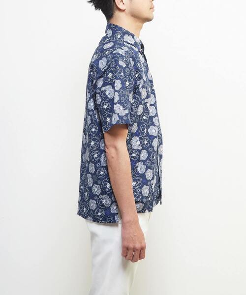 「MEN'S MELROSE」 半袖シャツ 3 グレイッシュベージュ メンズ_画像5