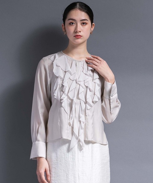 「RAW FUDGE」 長袖ブラウス M オフホワイト レディース_画像8