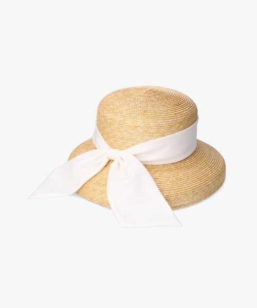 「Chapeau d' O」 ストローハット M/57.5cm ホワイト レディース_画像4